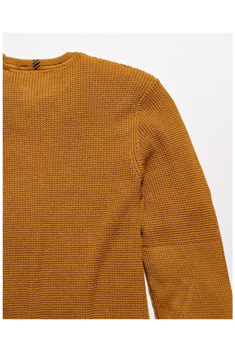 Martin Mini Waffle Crewneck Cotton & Cashmere Sweater, Alternate, color, LIGHT SCOTCH