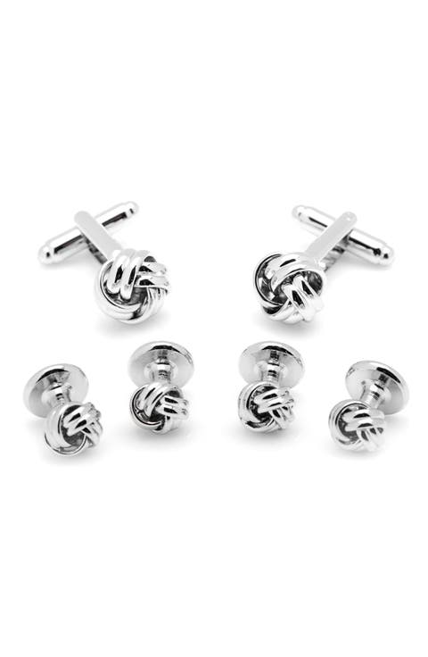 Ox and Bull Trading Co. Silver Knot Stud Set