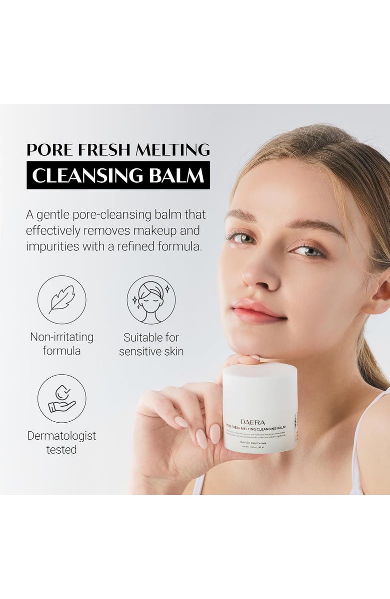 DAERA Pore Fresh Melting Cleansing Balm 45g, Alternate, color, White
