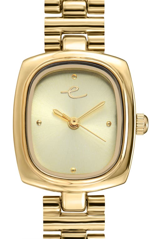 Ettika Square Dial Bracelet Watch, 20mm X 23mm In Gold