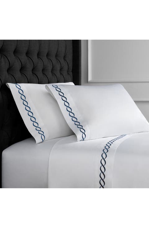 Rope Embroidered 600 Thread Count Cotton Sheet Set