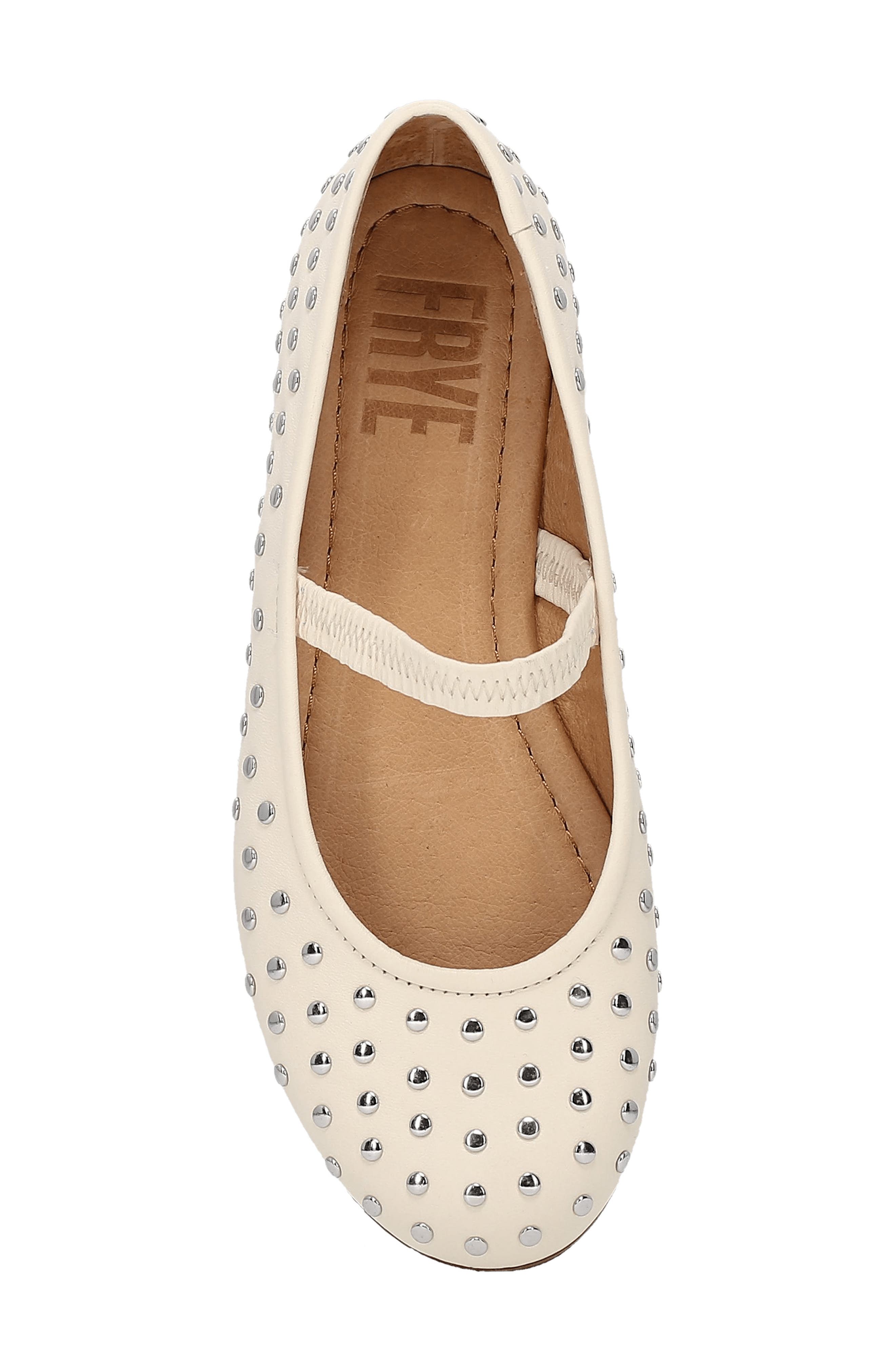 Emma Studded Mary Jane Flat, Alternate, color, ECRU