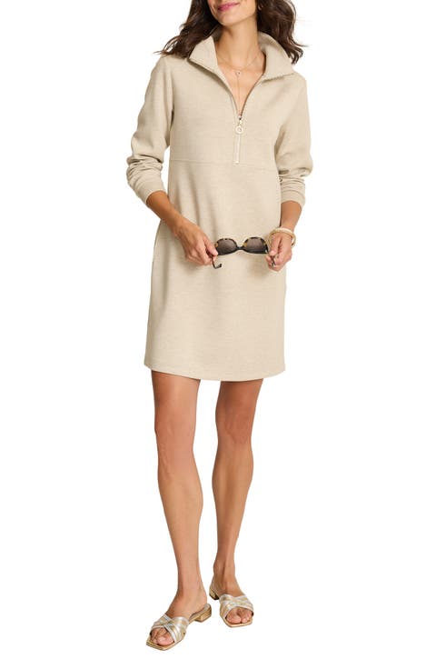 Palm Voyage Half Zip Dress