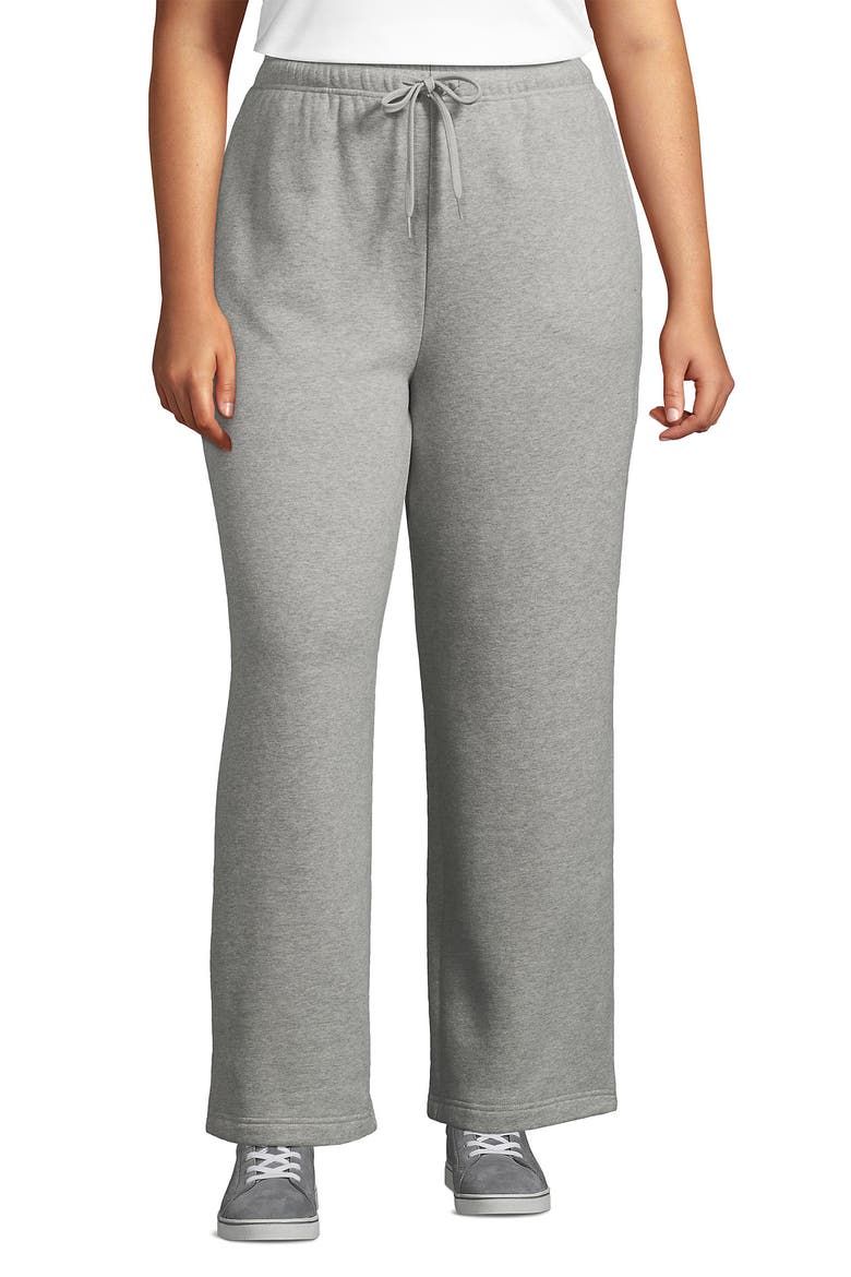 Plus Size Serious Sweats High Rise Relaxed Straight Leg Pants - Set Bottom, Main, color, Gray Heather