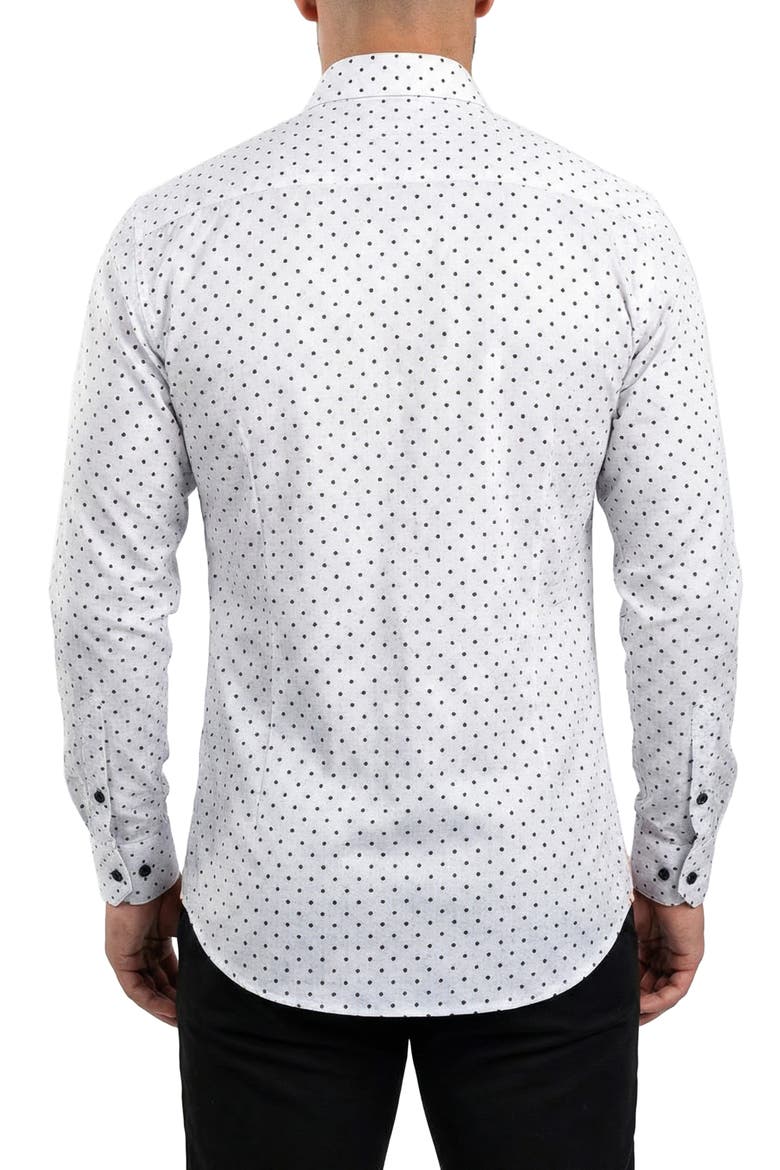 Einstein Cotton Long Sleeve Dress Shirt, Alternate, color, WHITE