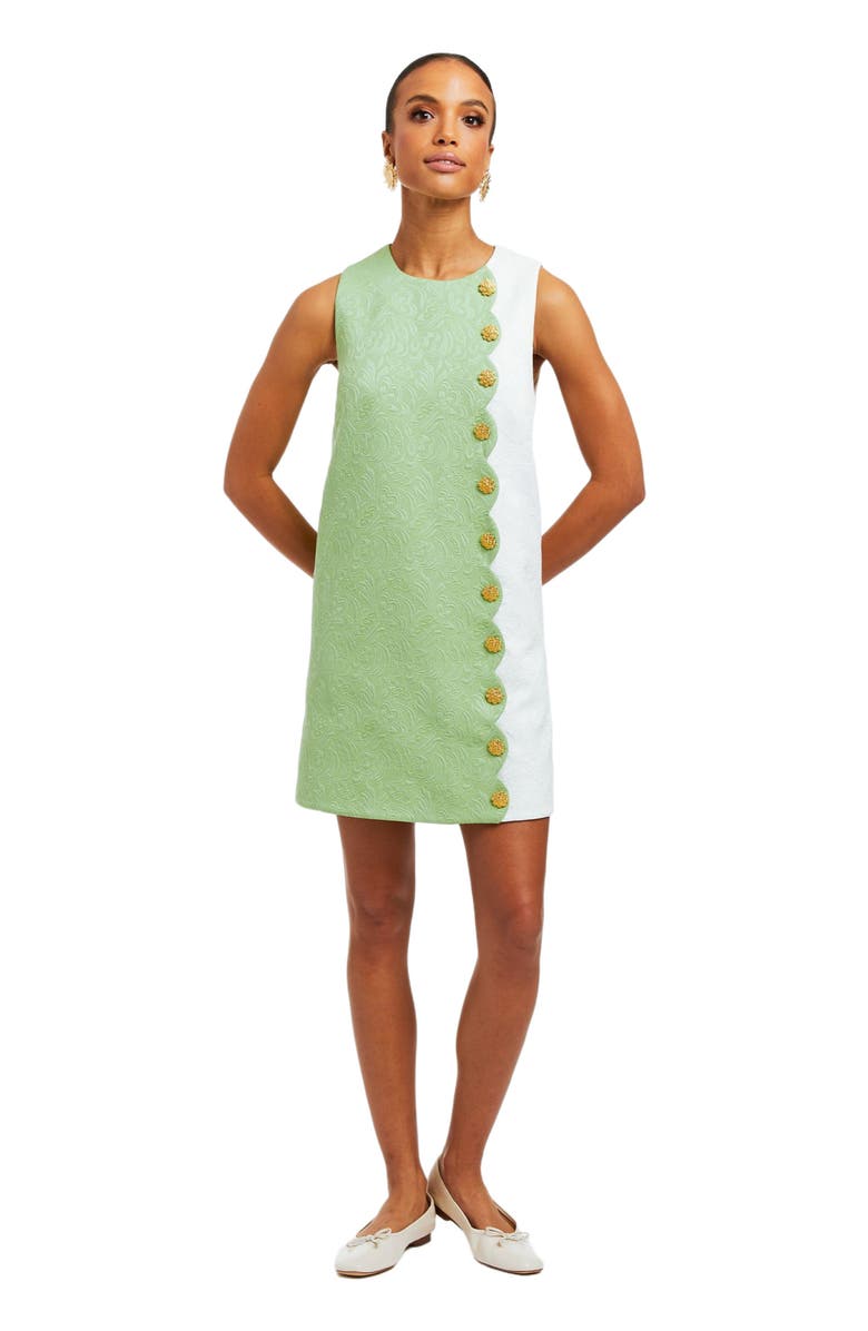 Mestiza New York Etta Scallop Mini Dress, Alternate, color, Green