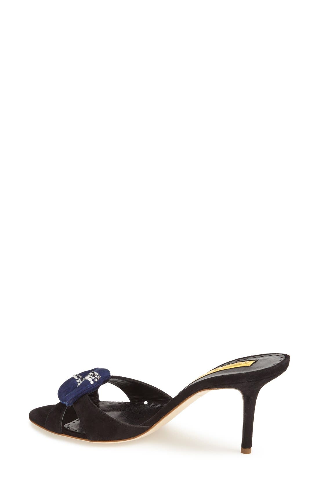 'Chauvel - Lightning Lip' Slide Sandal, Alternate, color, BLACK