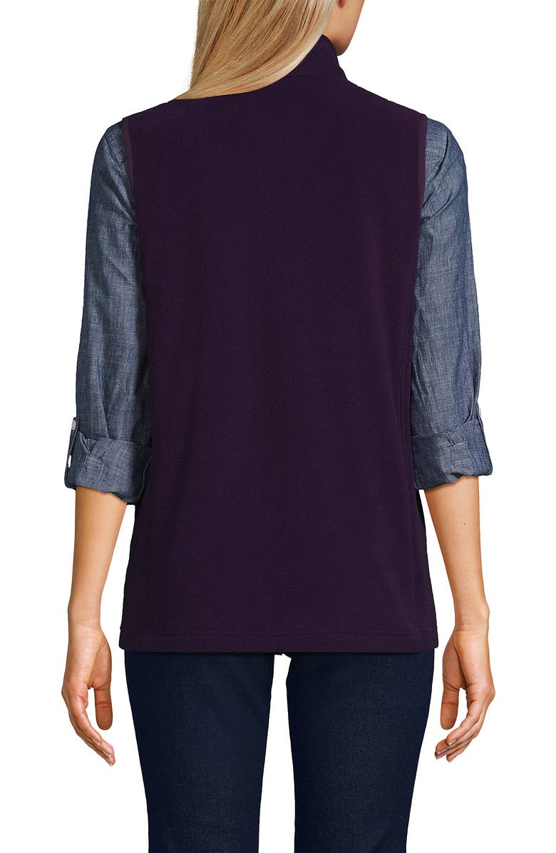 Lands' End Thermacheck 100 Fleece Vest, Alternate, color, Blackberry