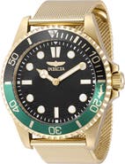 INVICTA Pro Diver Quartz Mesh Strap Watch, 43mm
