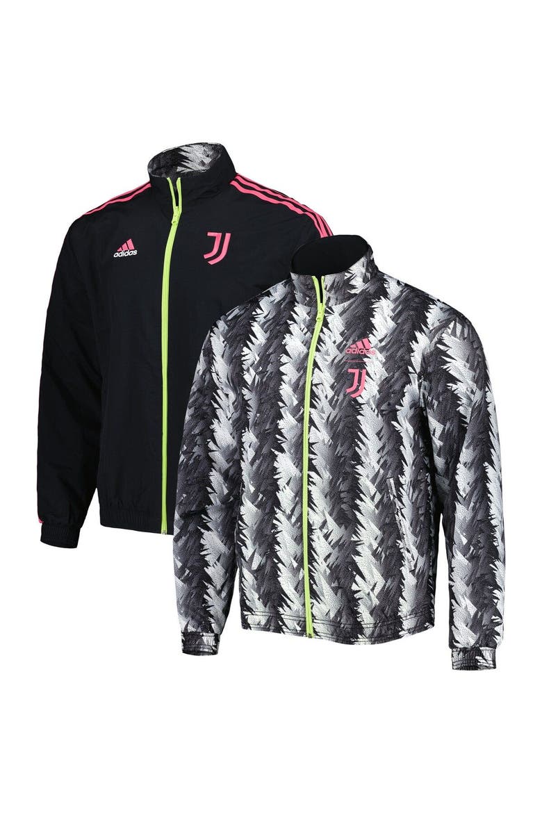 Men's adidas Black Juventus 2022/23 On-Field Team Logo Anthem Reversible Full-Zip Jacket, Main, color, Black