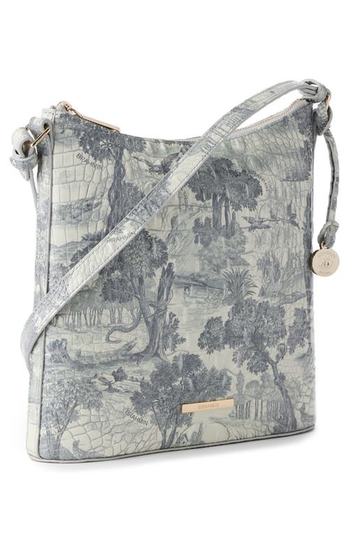 Brahmin Katie Croc Embossed Leather Crossbody Bag In Green