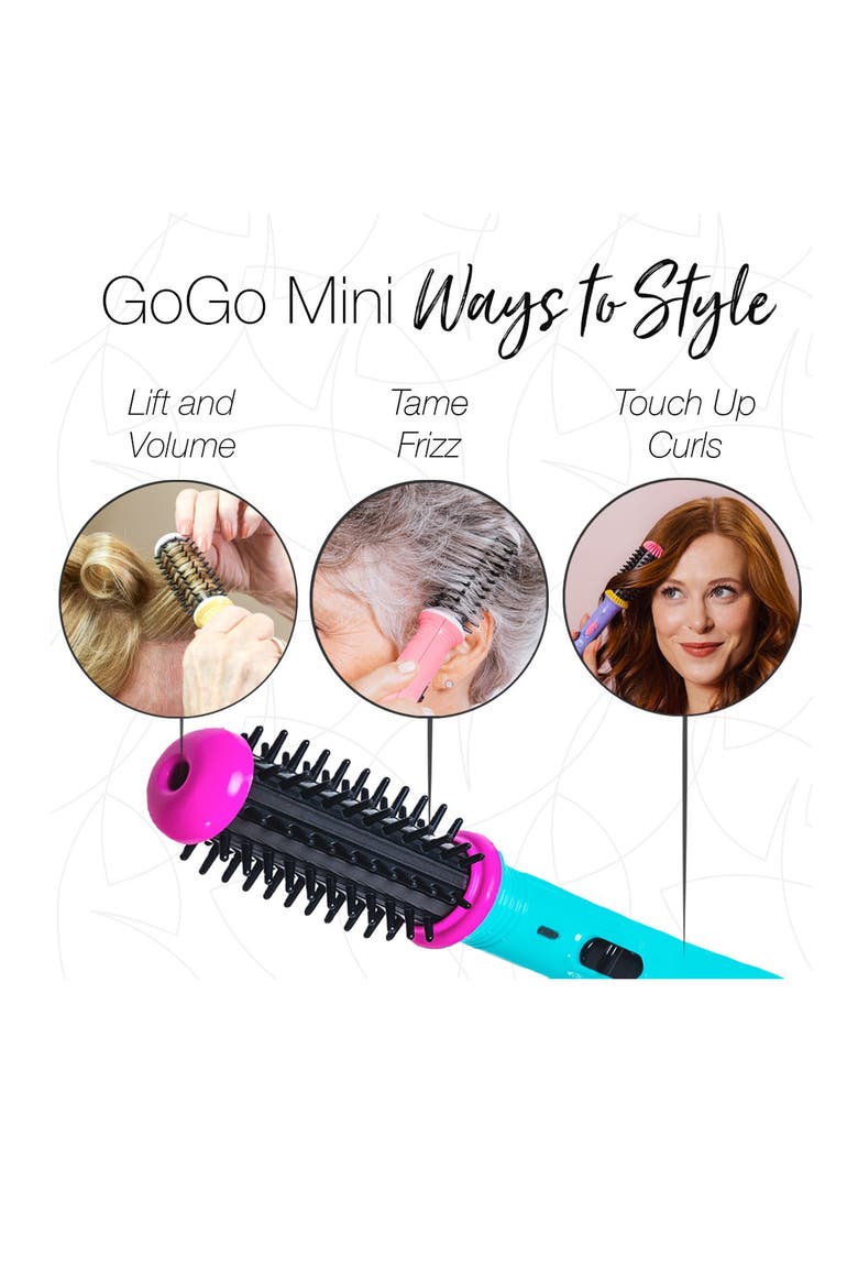 Gogo Mini Round Brush, Alternate, color, BLUE/ BERRY MULTI