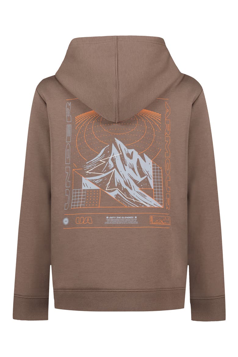 Kids' UA Defy Elements Graphic Hoodie, Alternate, color, DESERT TAUPE