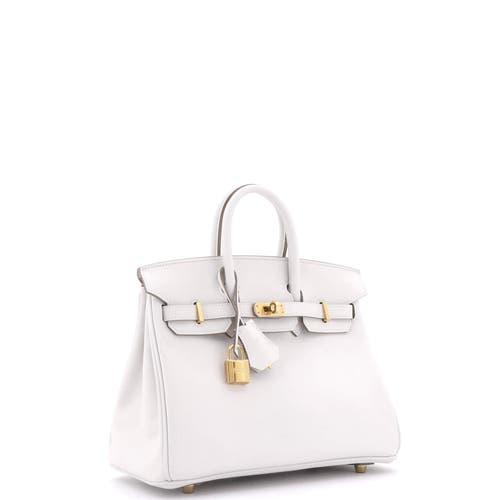 Pre-owned Hermes Hermes Birkin Handbag Grey Swift With Gold Hardware 25 In Gray