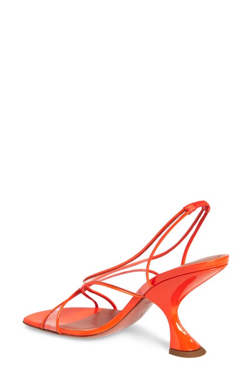 Amina Muaddi Lena Slingback Sandal In Orange