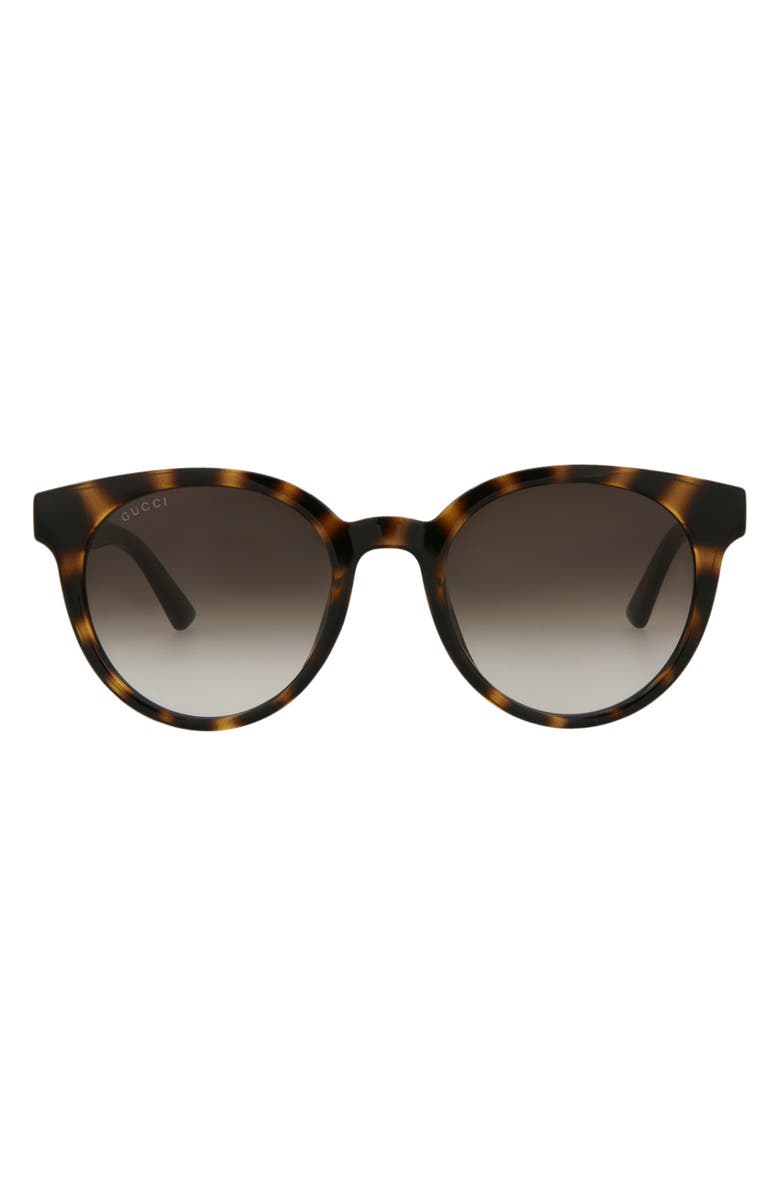 Gucci 56mm Round Sunglasses, Main, color, Brown Brown Brown