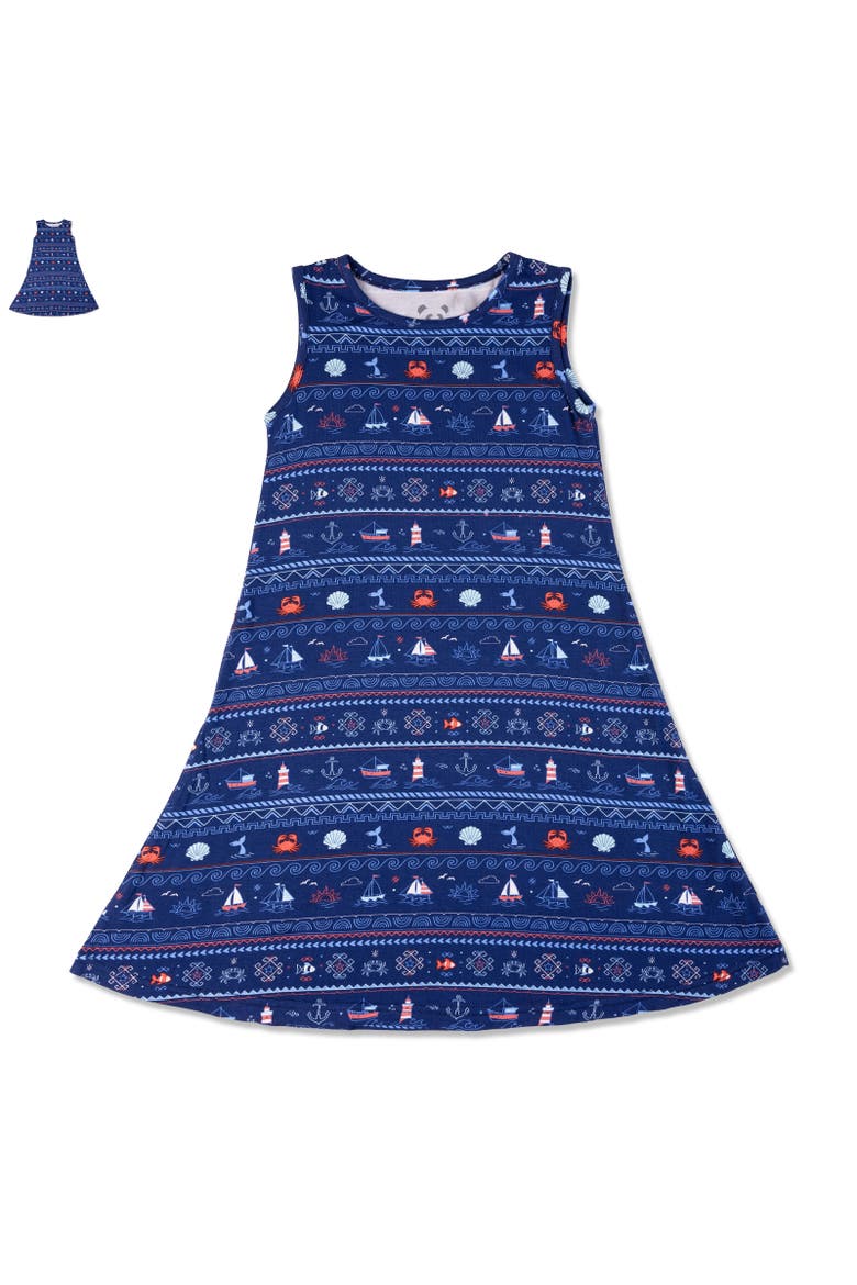 Kids' Sail Away Fair Isle Sleeveless Dress, Main, color, Sail Away Fair Isle