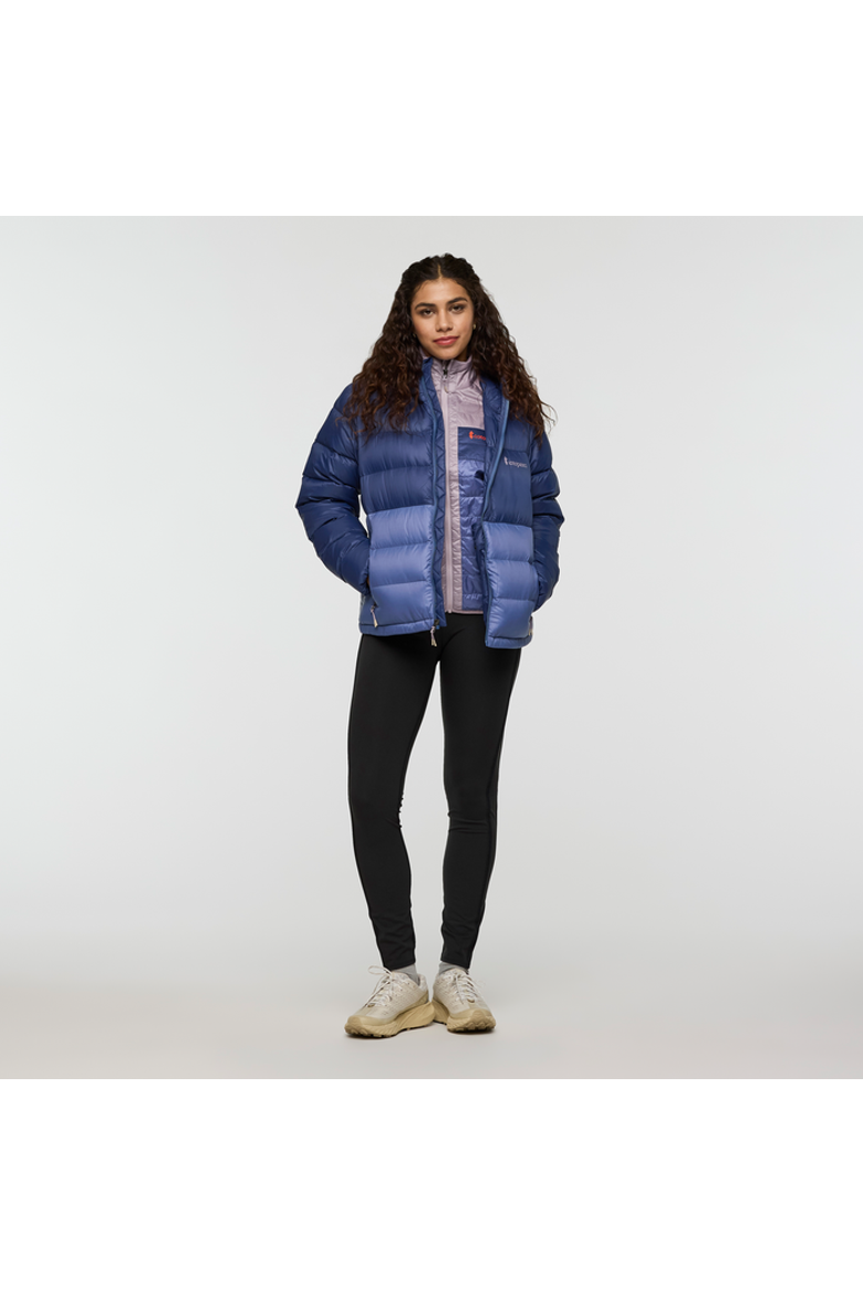 Fuego Max Down Hooded Jacket - Women's, Alternate, color, Dusk/Blue Smoke