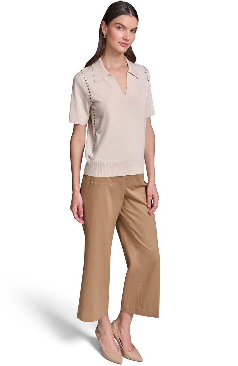 KARL LAGERFELD PARIS Stud Detail Sweater, Alternate, color,