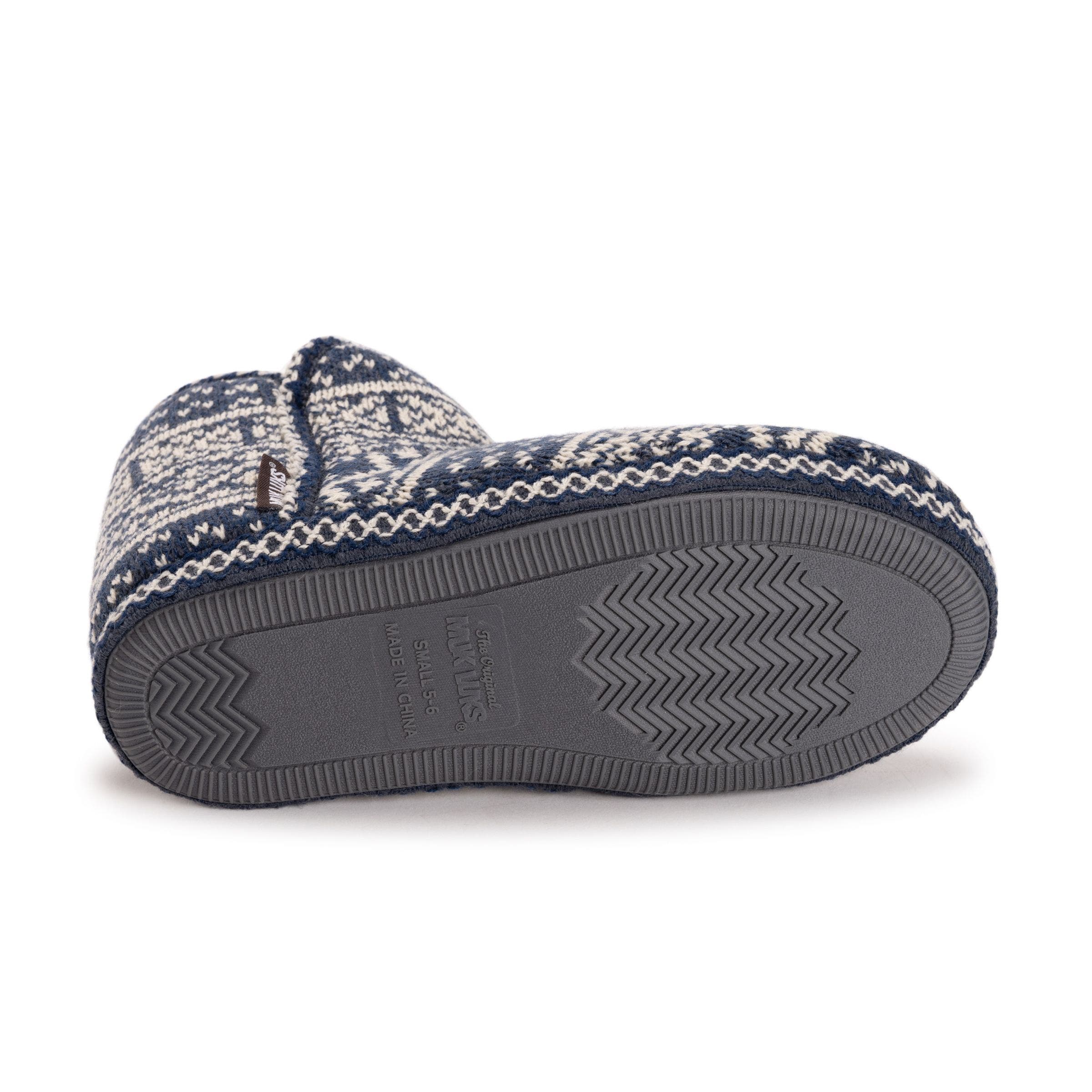 MUK LUKS Leigh Bootie Slipper, Alternate, color, Dark Blue