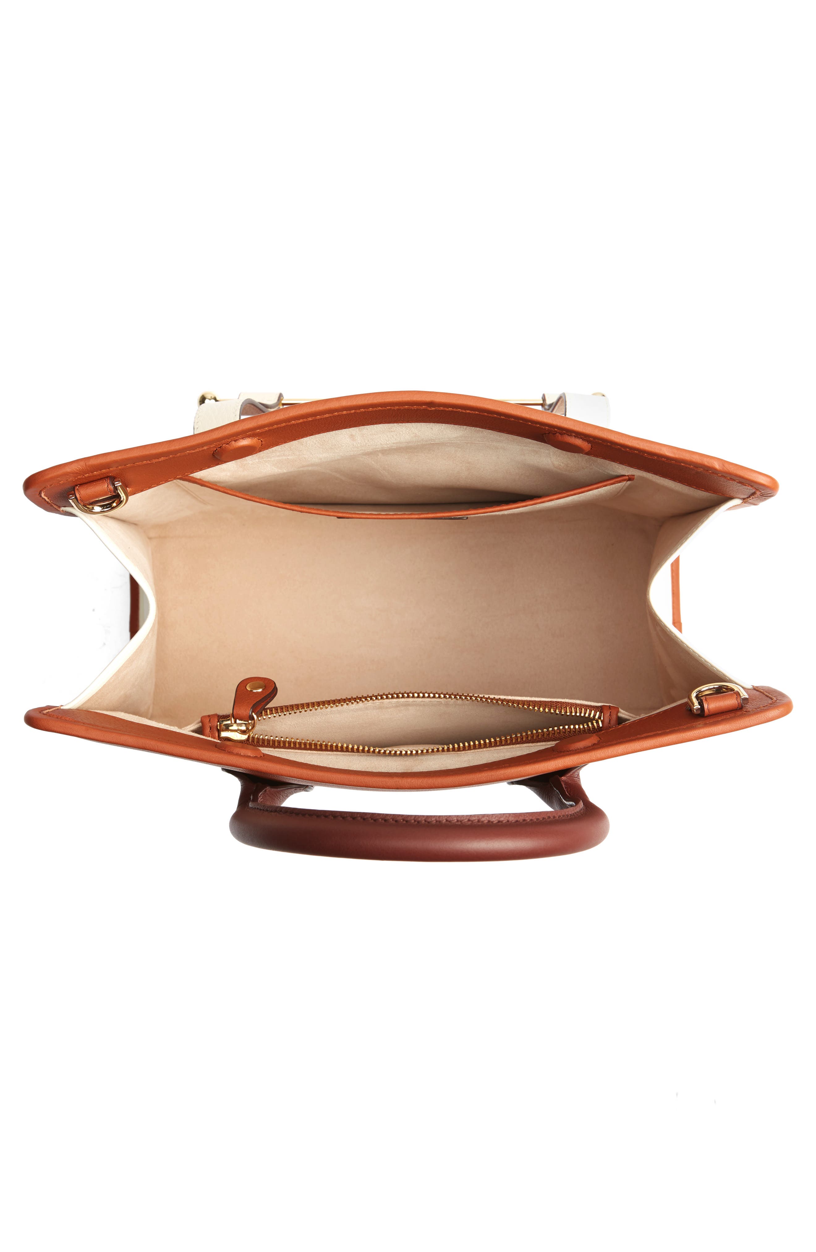 Strathberry Tricolor Midi Leather Tote, Alternate, color, 