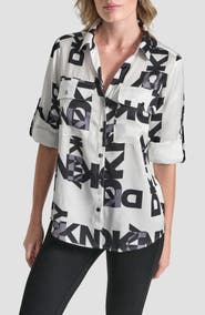 DKNY Roll-Tab Cuff Button-Up Shirt