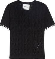 Jil Sander Cotton Pointelle Stitch Sweater