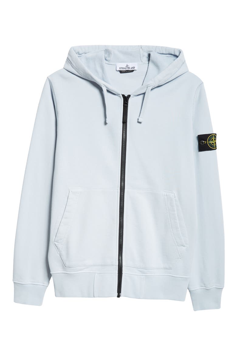 Felpa Zip Hoodie, Alternate, color, SKY BLUE