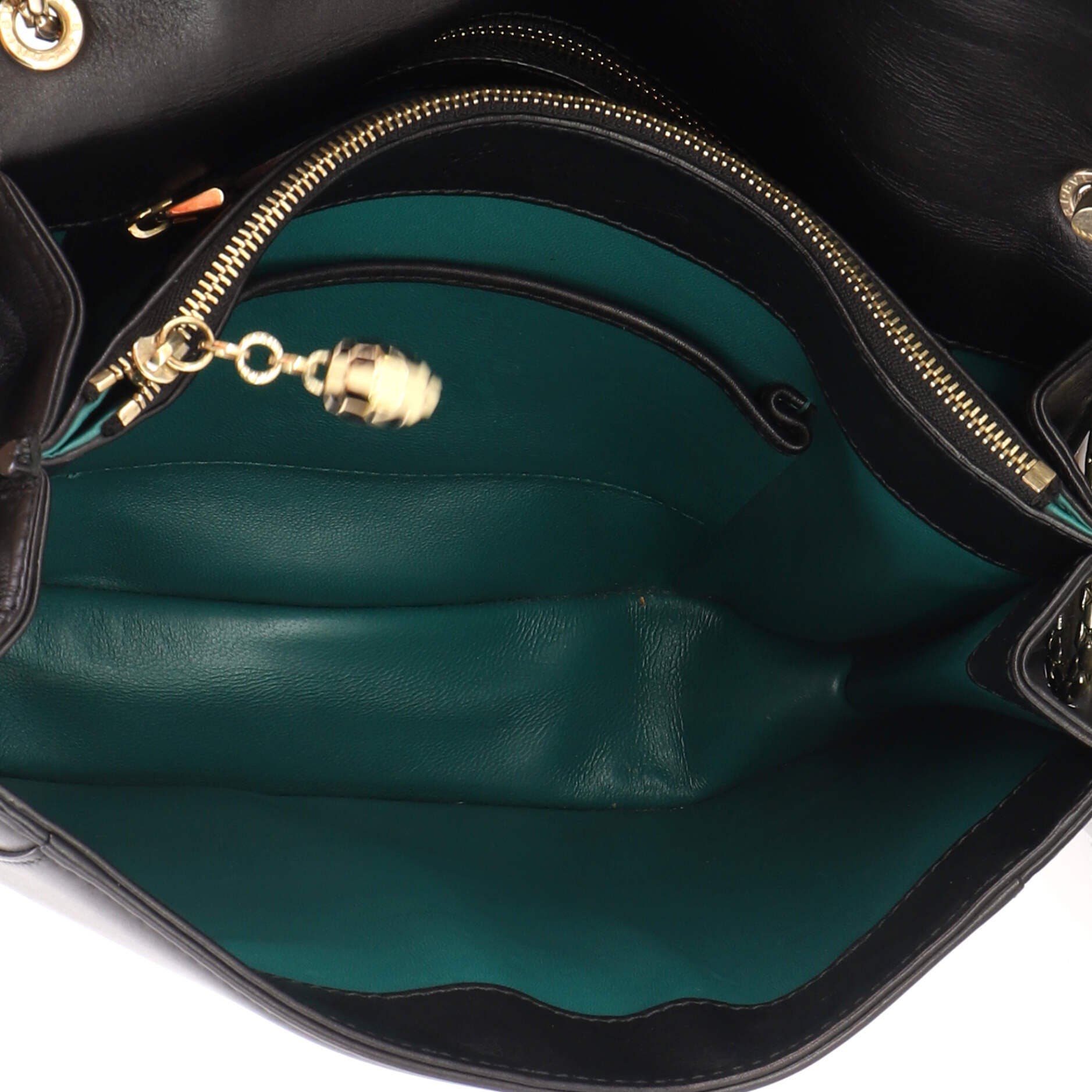 Serpenti Forever Shoulder Bag Embellished Leather Medium, Alternate, color, Black