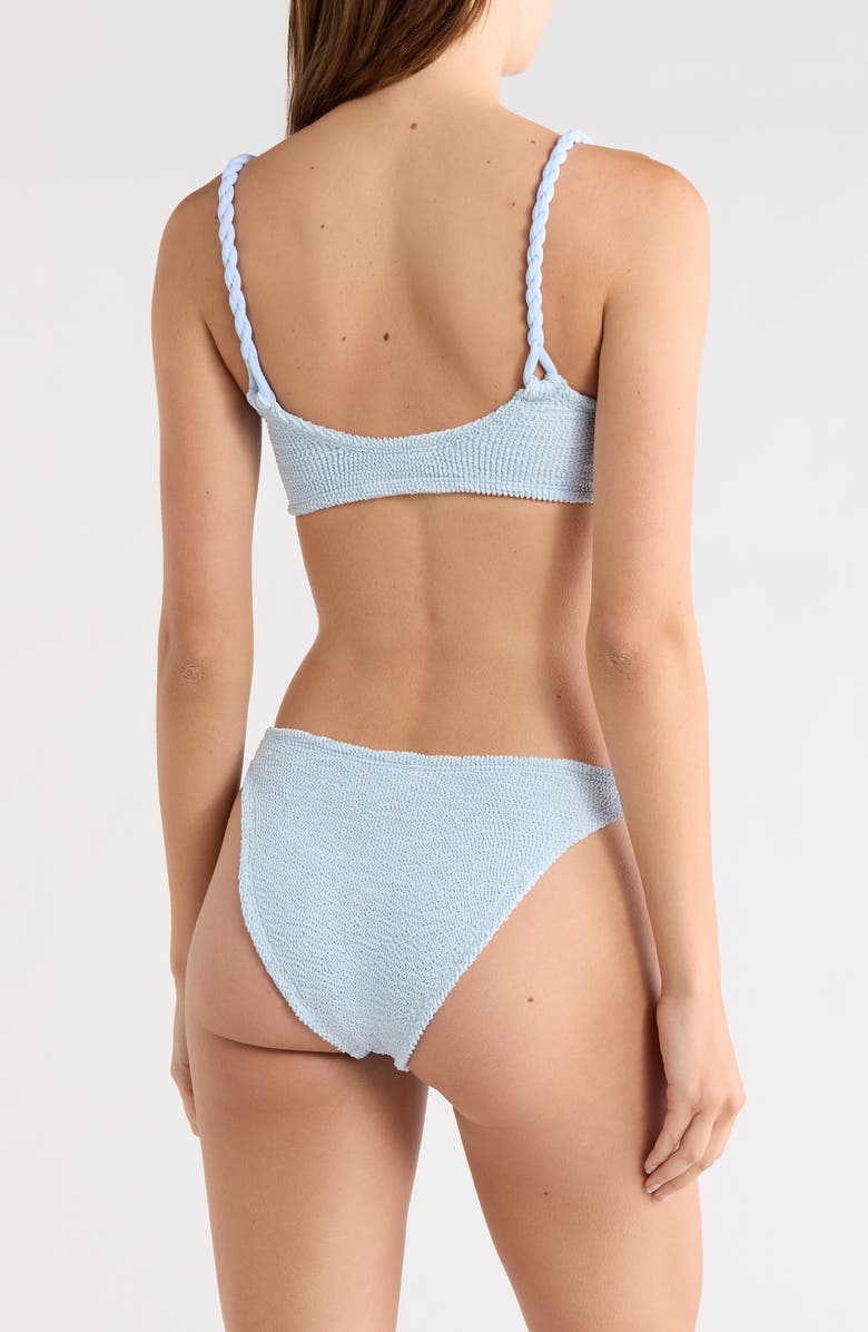 Hunza G Phoebe Two-Piece Bikini Swimsuit, Alternate, color, Metallic Ice Blue