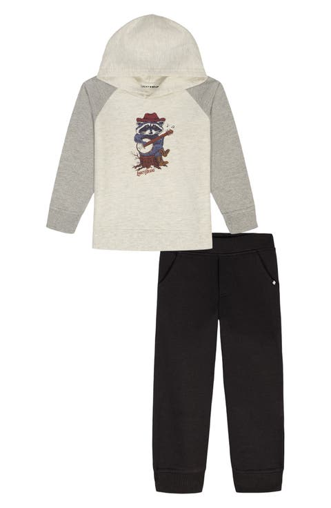 Kids' Logo Hooded T-Shirt & Joggers Set (Toddler & Little Kid)