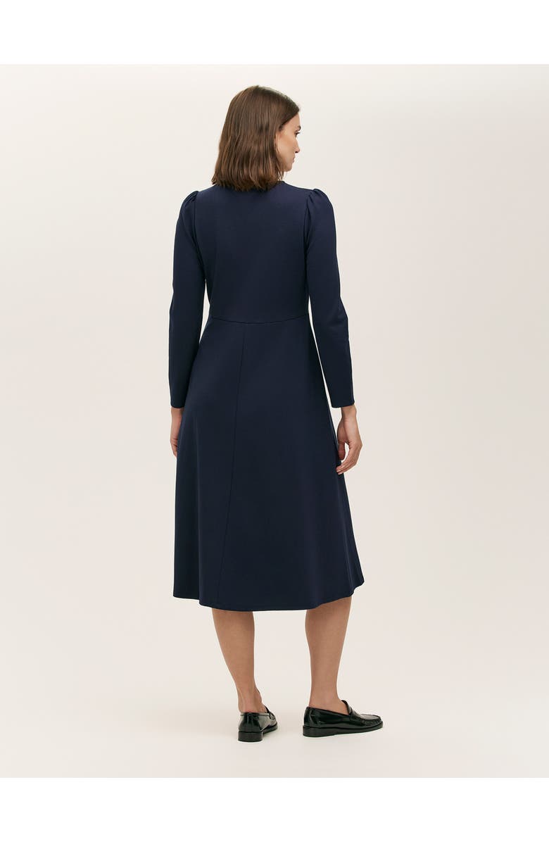 Finery London Gilly Ponte Jersey Midi Dress, Alternate, color, Navy