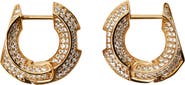 Burberry Hollow Pavé Hoop Earrings