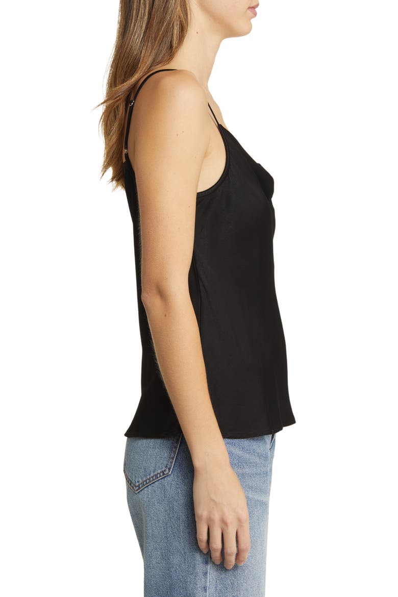 Cowl Neck Camisole, Alternate, color, BLACK