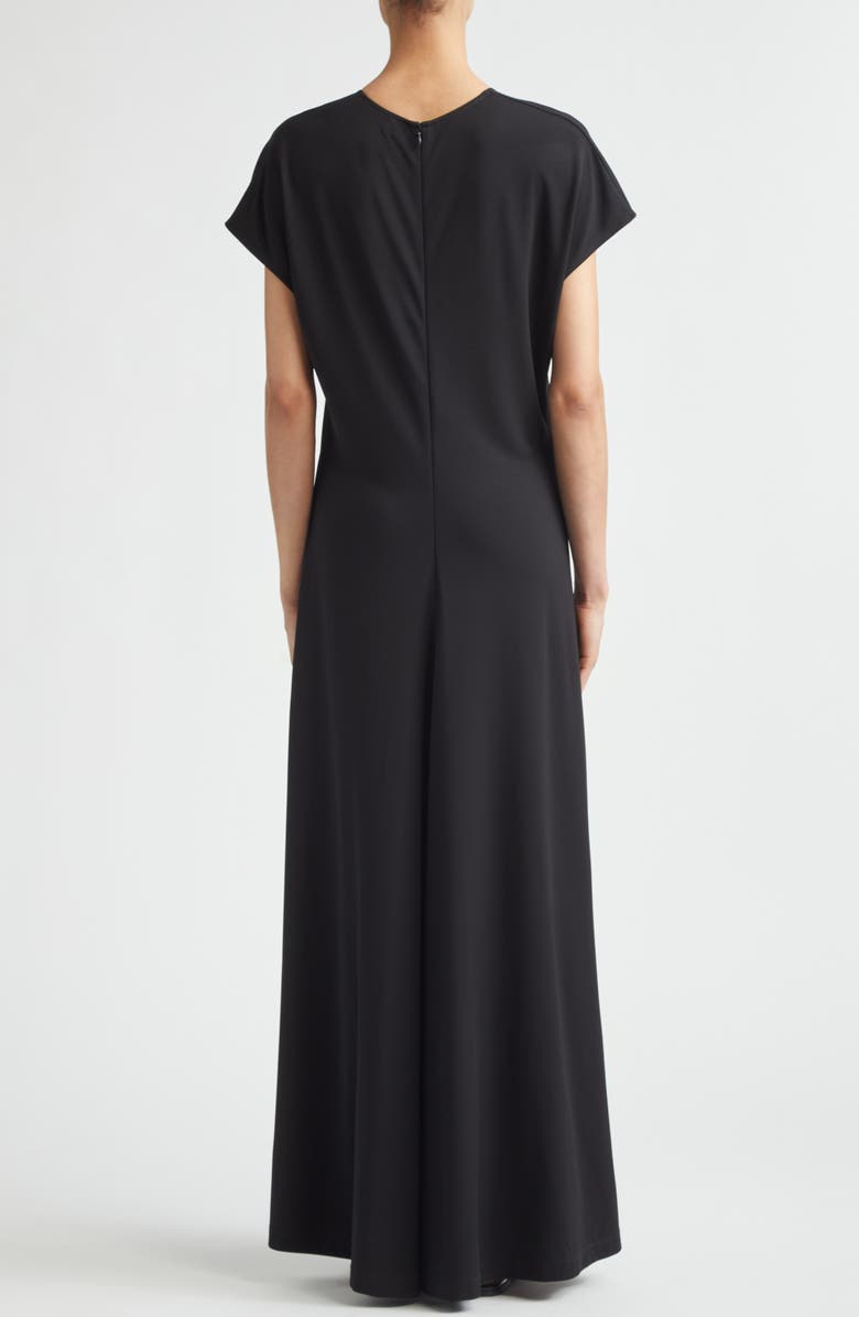 TOTEME V-Neck Jersey Maxi Dress, Alternate, color, Black