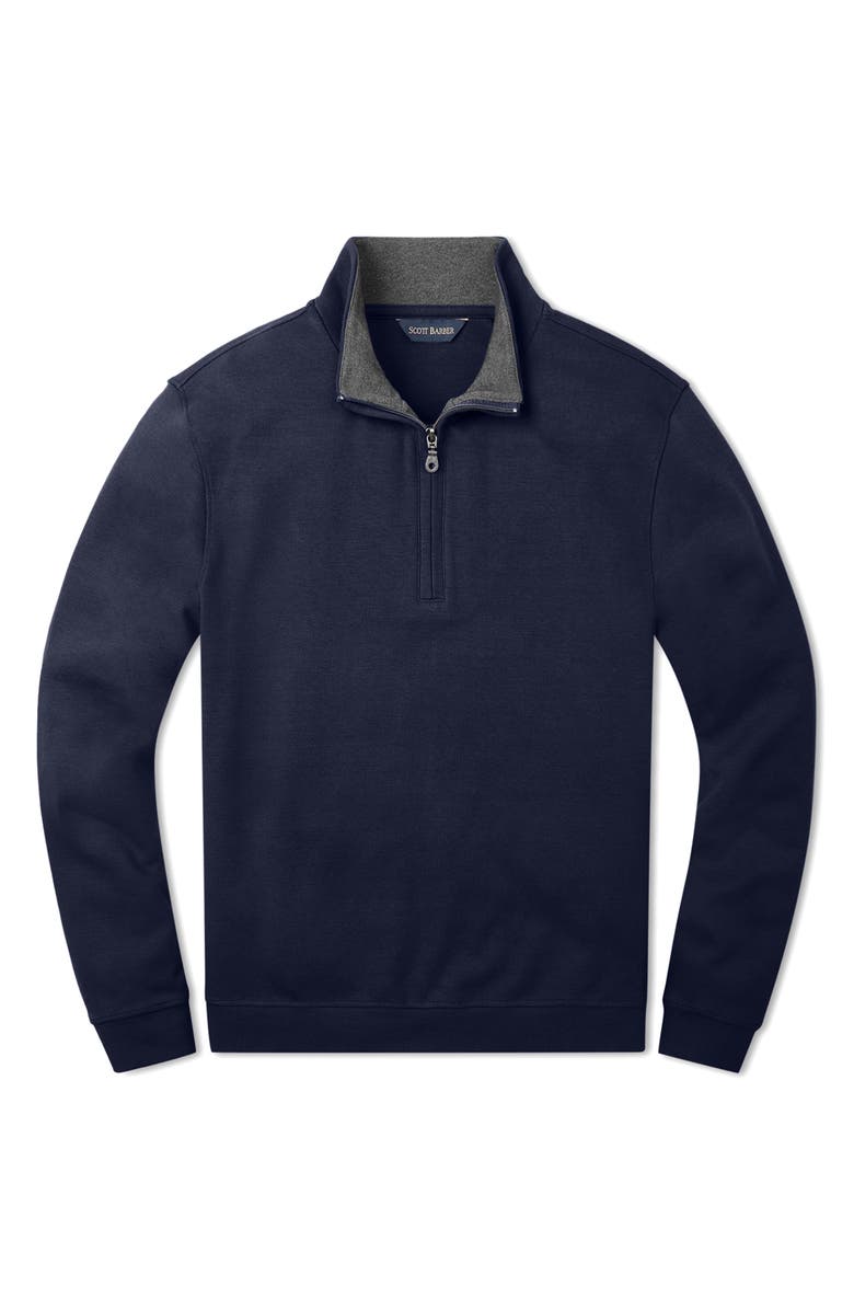 Scott Barber Pima Cotton Interlock Quarter Zip Pullover, Alternate, color,