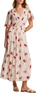 MINT VELVET Soft Bloom Button-Front Midi Dress
