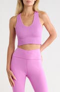 90 DEGREE BY REFLEX Rib Seamless Highline V-Neck Tank