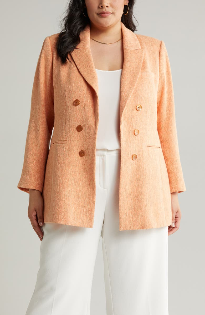 Tahari ASL Summer Tweed Open Front Jacket, Alternate, color,