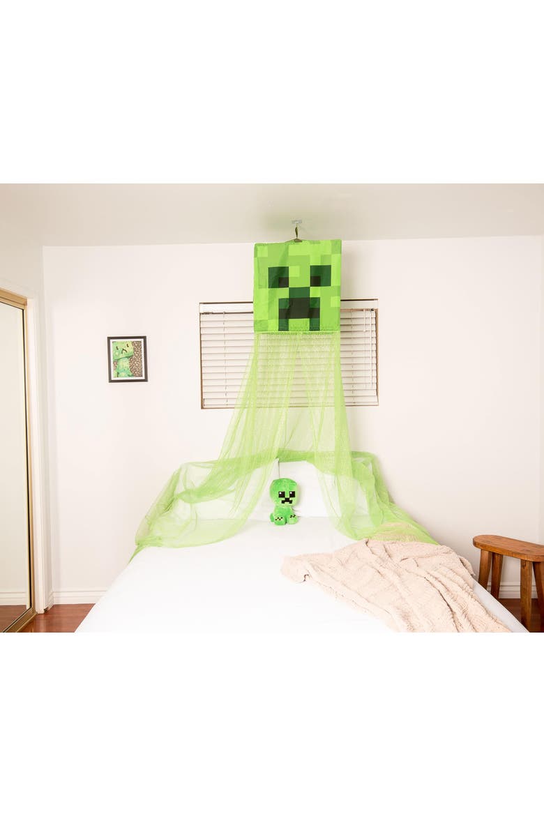 Green Creeper Kids Bed Canopy, Hanging Curtain Netting, Alternate, color, Green
