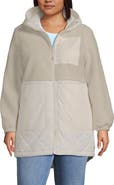 Lands' End High Pile Quilted Mixed Media Parka
