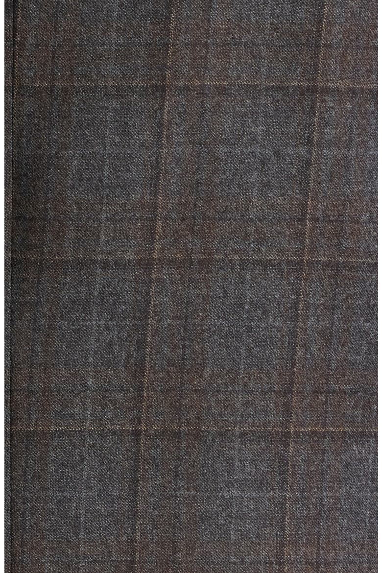 Milano Regular Fit Brown Shadow Plaid Super 130s Wool Sport Coat, Alternate, color, GREY