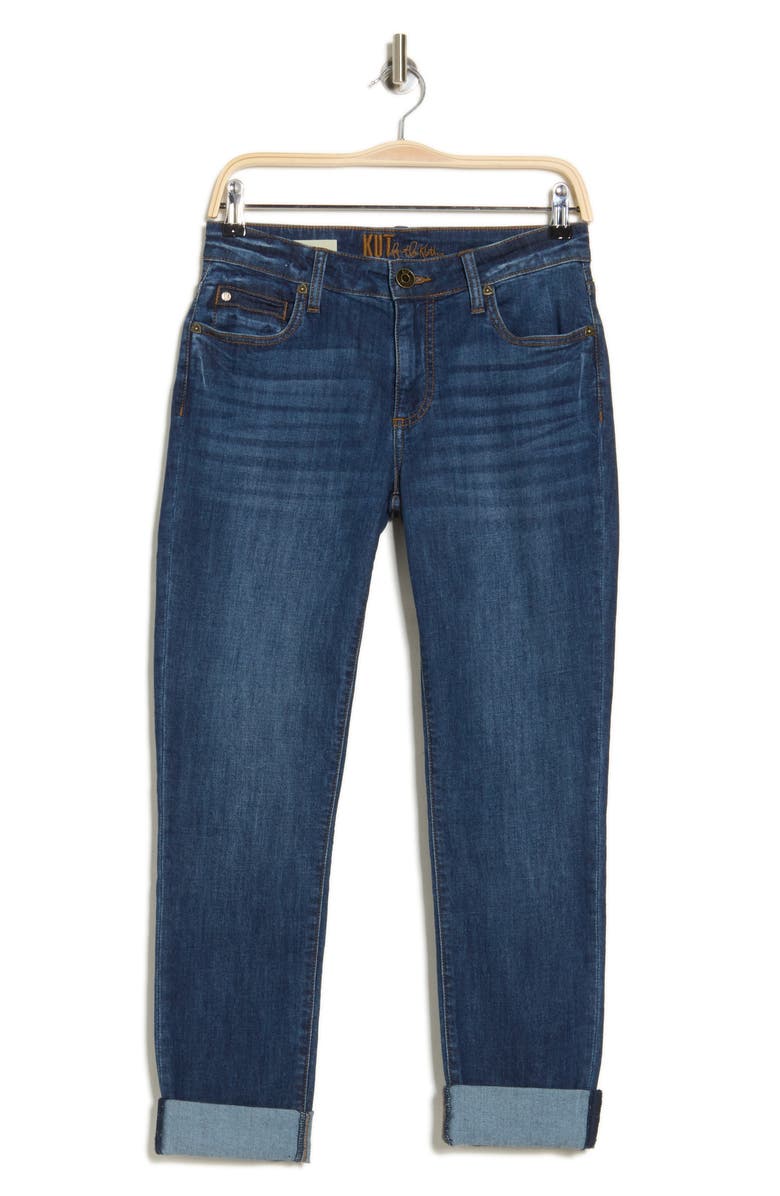 KUT from the Kloth Katy Flap Pocket Cuffed Boyfriend Jeans, Alternate, color,