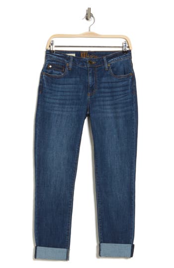 Kut From The Kloth Katy Flap Pocket Cuffed Boyfriend Jeans In Arum