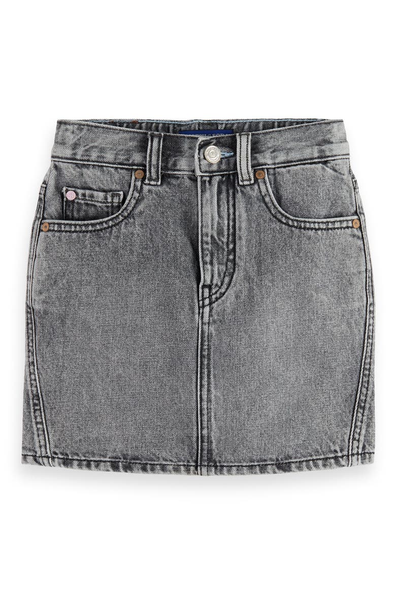 Kids' Denim Skirt, Main, color, BLACK SPARK