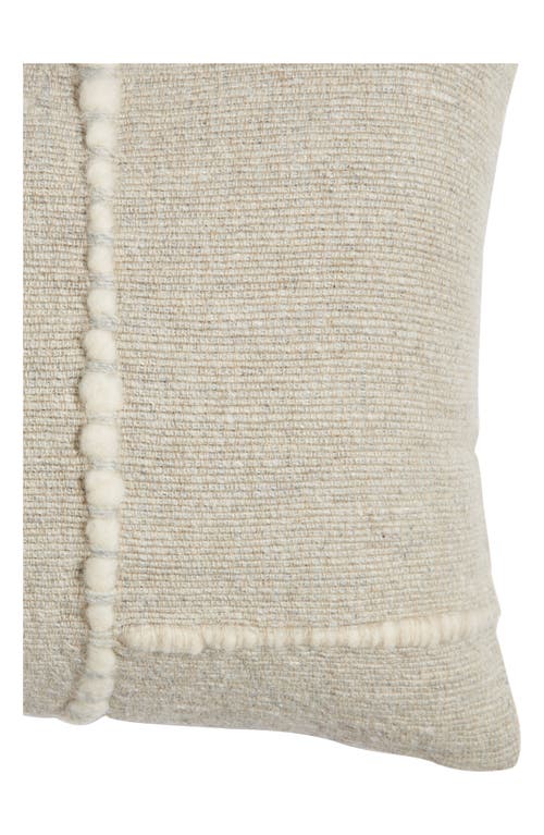 Nordstrom Textured Wool & Linen Blend Accent Pillow In Beige Oatmeal