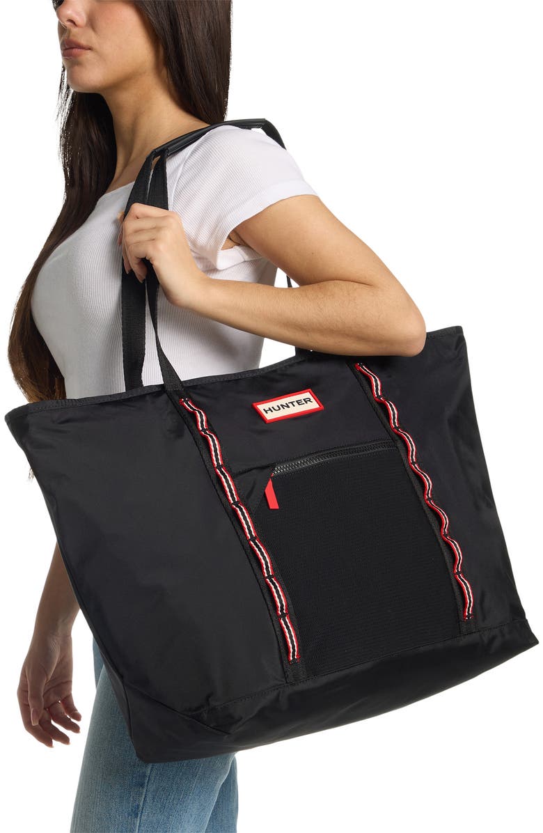 Hunter Getaway Tote, Alternate, color, Black/ Black