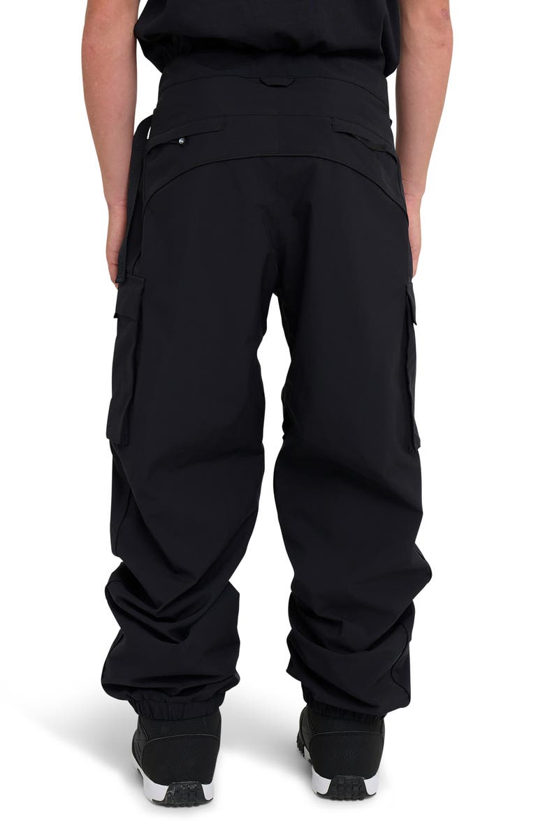 Quiksilver Snow Down Waterproof Cargo Snowboard Pants, Alternate, color, Black
