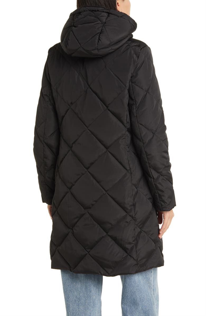 Lauren Ralph Lauren Diamond Quilted Hooded Long Puffer Coat, Alternate, color,