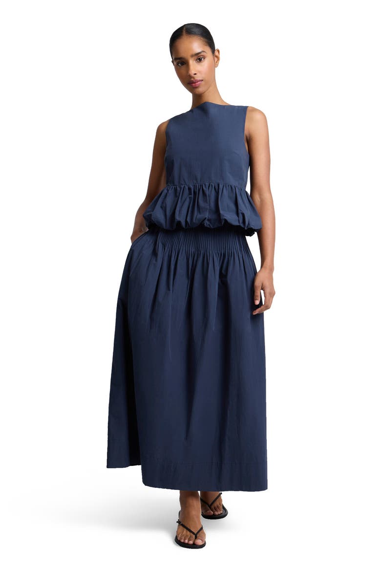 Boatneck Bubble Top, Main, color, Noir Navy